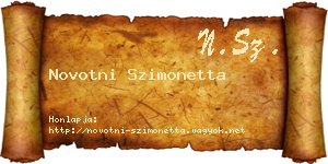 Novotni Szimonetta névjegykártya